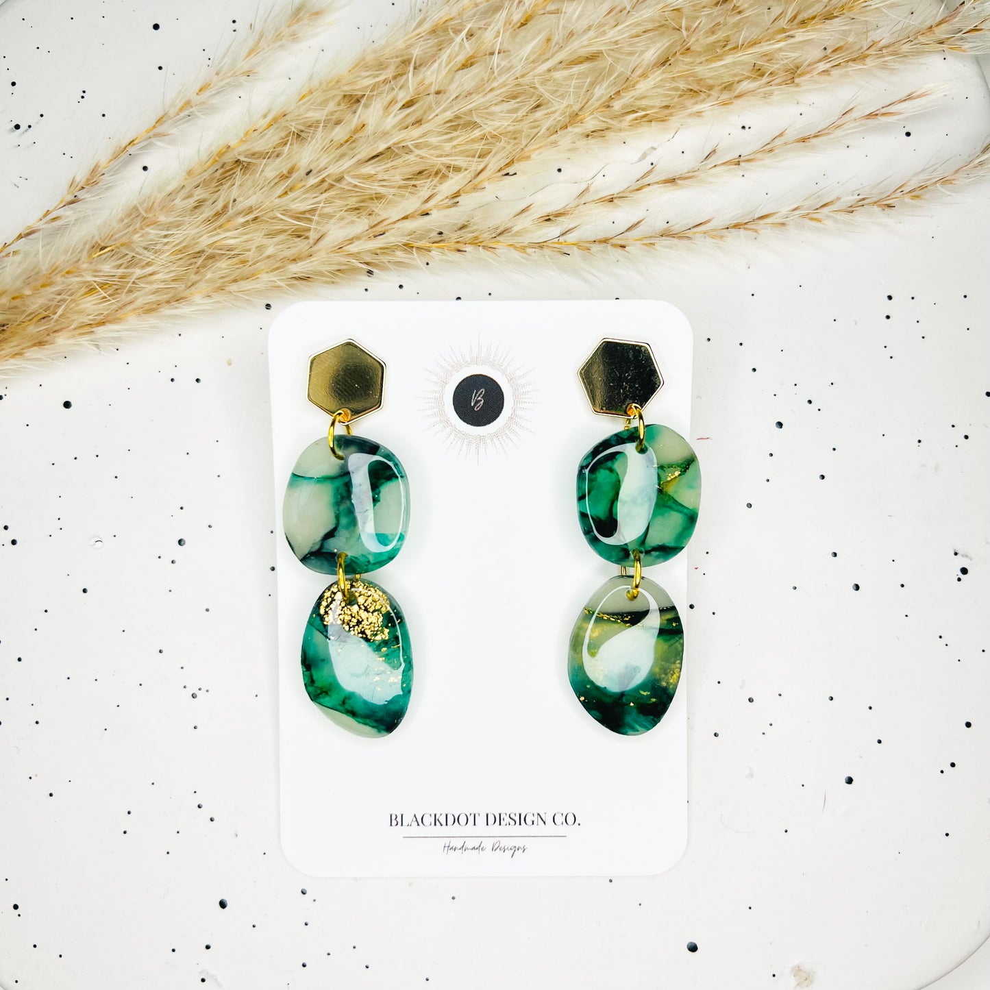 Green and Gold Dangles