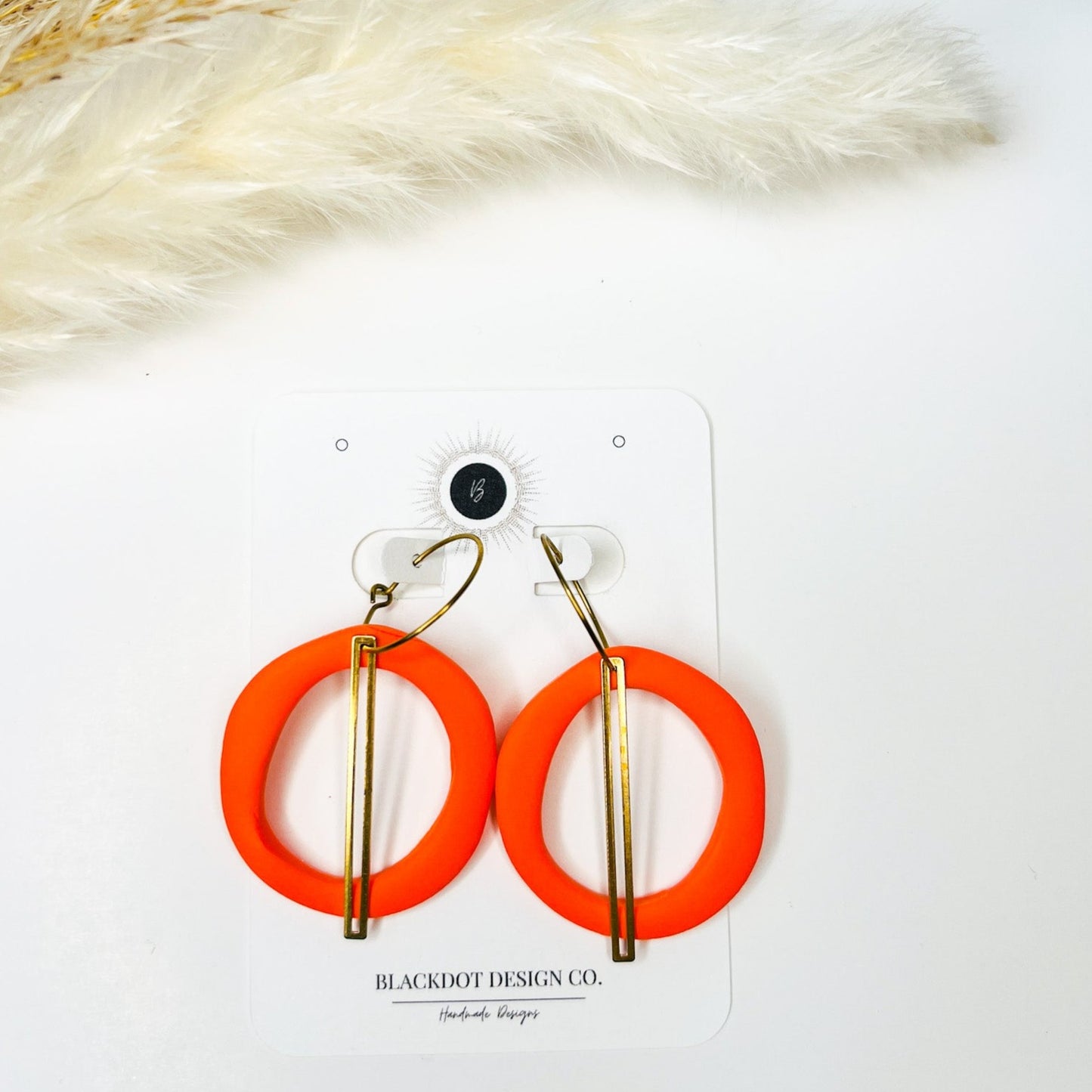 Orange Hoop Earrings