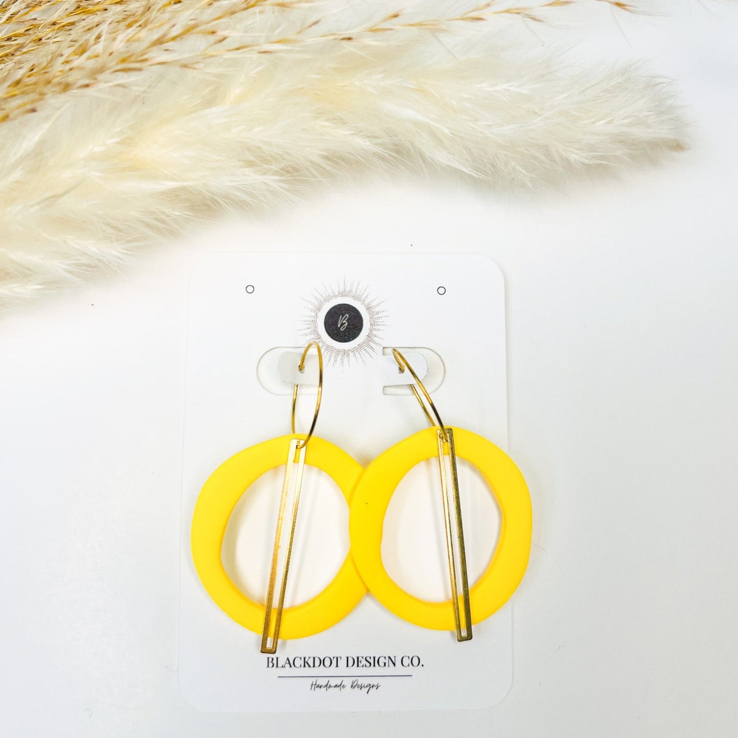 Yellow Hoop earrings